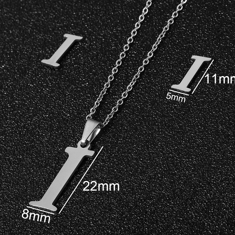 stainless steel alphabet necklaces