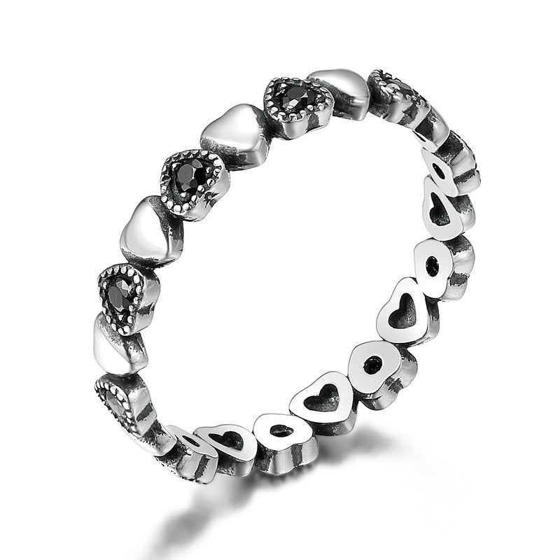 silver studded rings