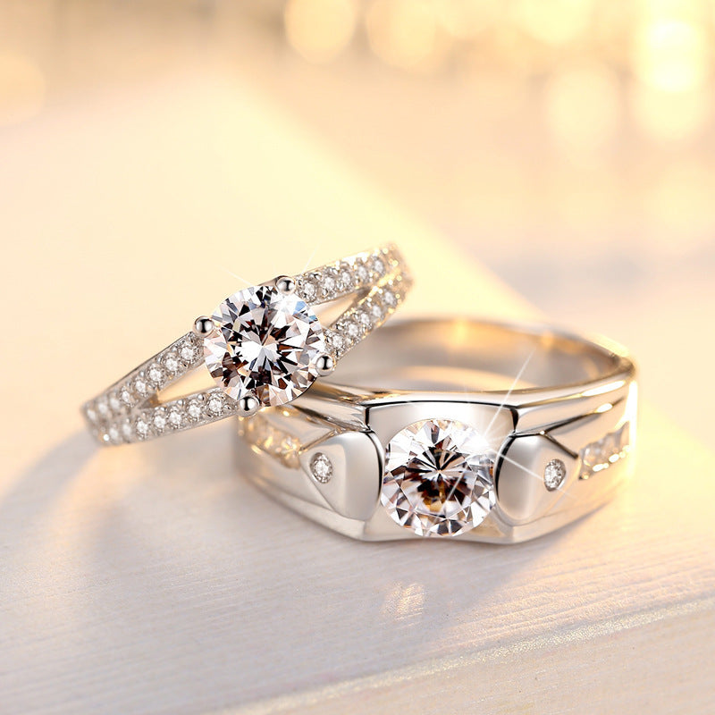 Diamond Romantic Couple Rings