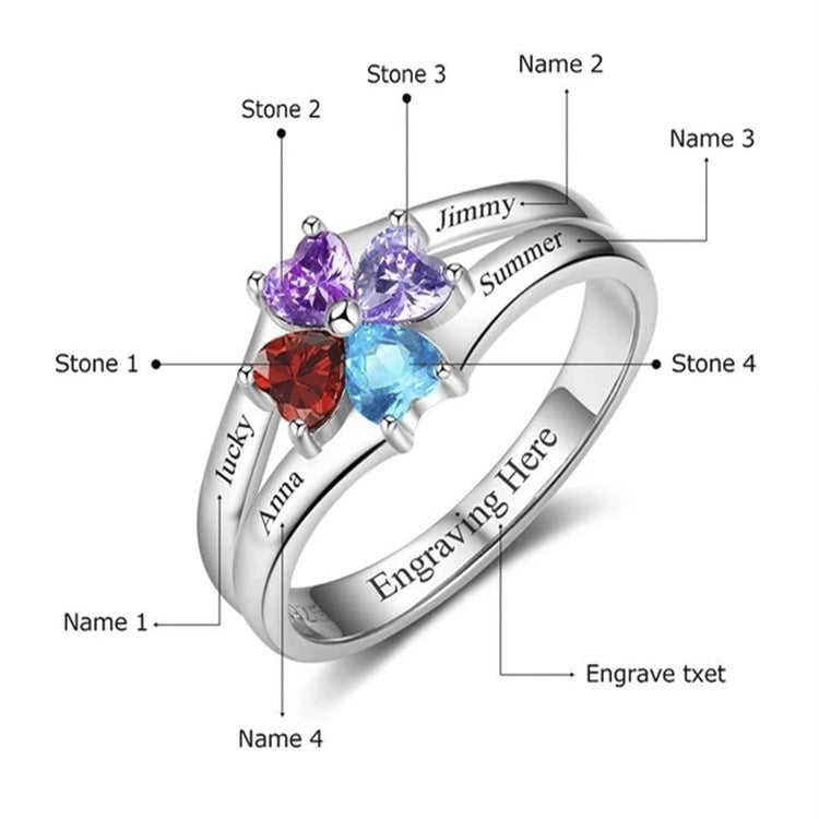 Lovers Female And Male Lettering Rings