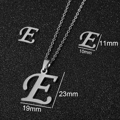 stainless steel alphabet necklaces