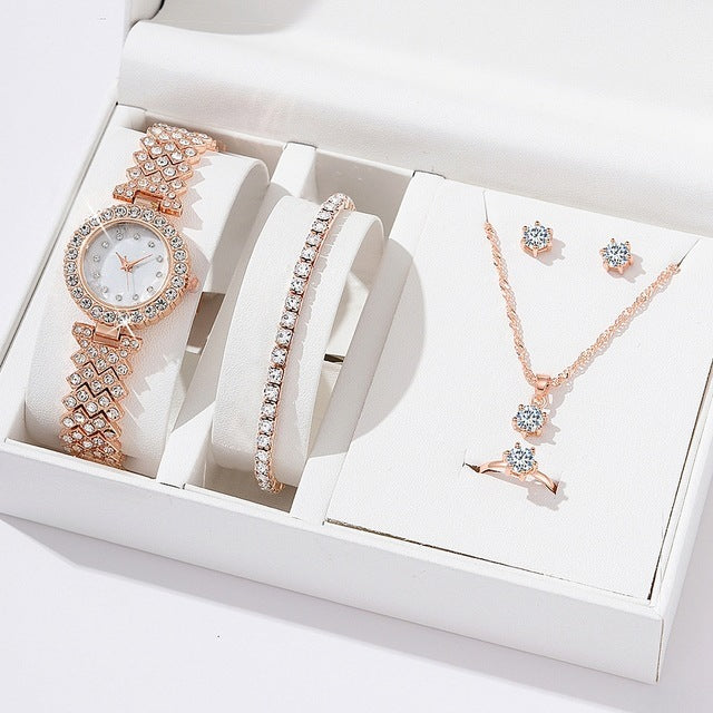 Fashion Rhinestone Quartz Bracelet Wrist Watch For Women