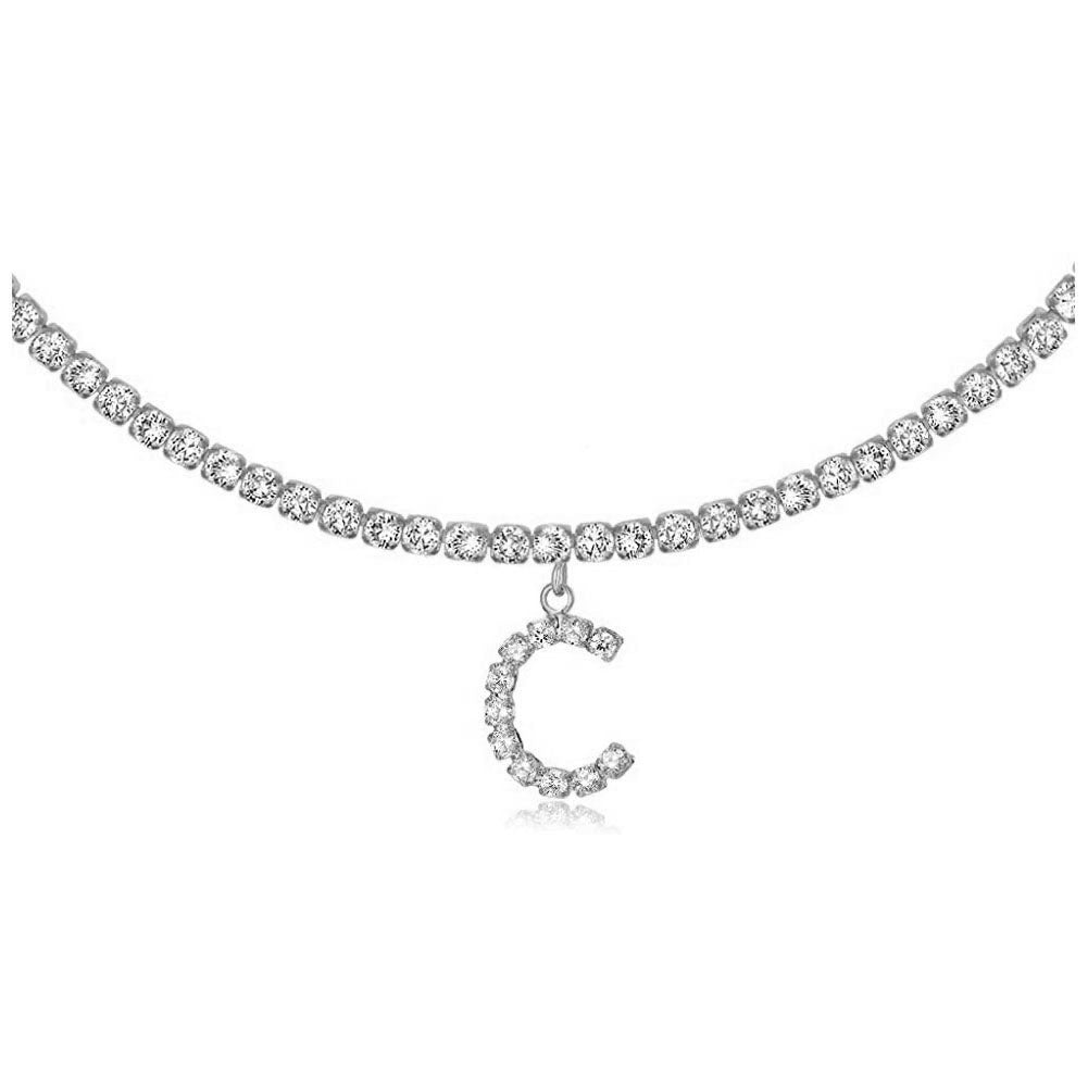 Diamond Letters Necklace Jewelry