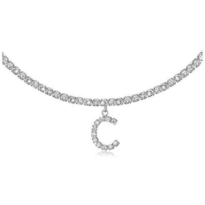 Diamond Letters Necklace Jewelry