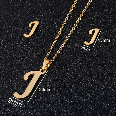 stainless steel alphabet necklaces