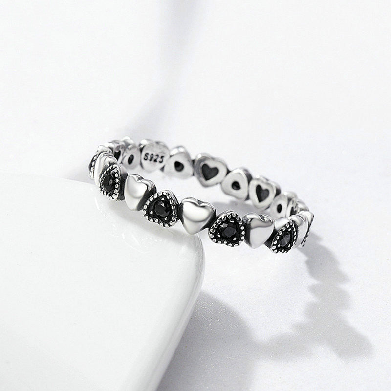 silver studded rings