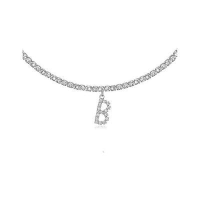 Diamond Letters Necklace Jewelry