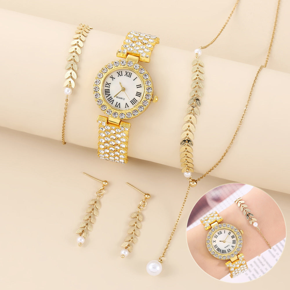 Fashion Rhinestone Quartz Bracelet Wrist Watch For Women