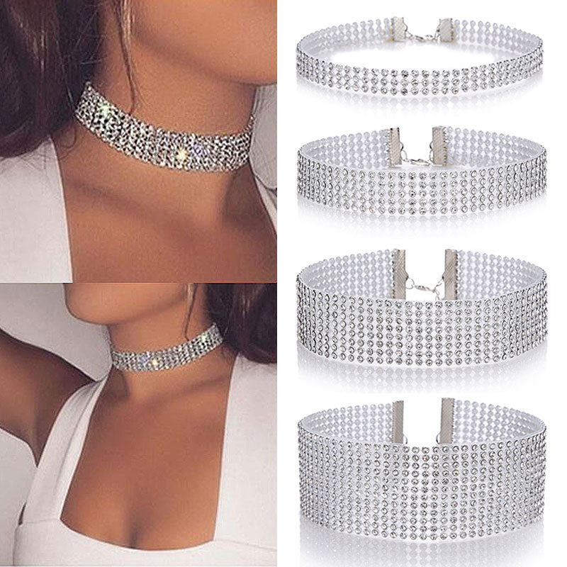 Rhinestone Choker Necklace