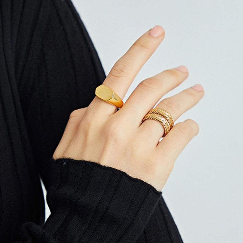 Gold Chunky Rings