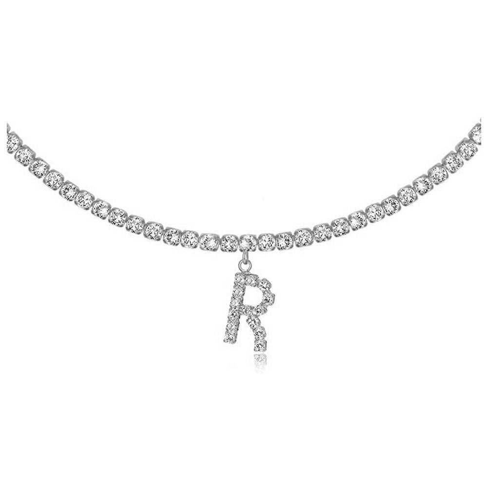 Diamond Letters Necklace Jewelry