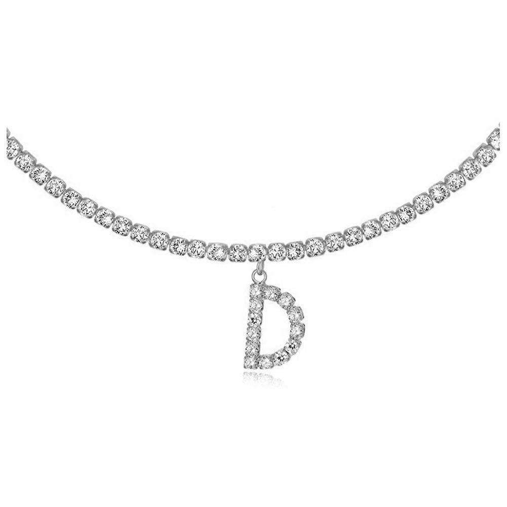 Diamond Letters Necklace Jewelry