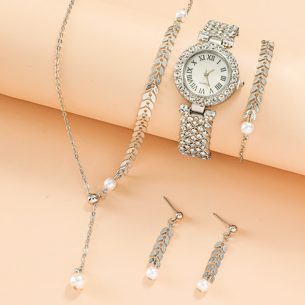 Fashion Rhinestone Quartz Bracelet Wrist Watch For Women