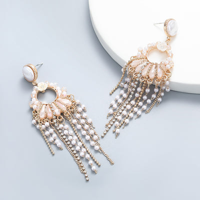 Pearl Tassel Earrings