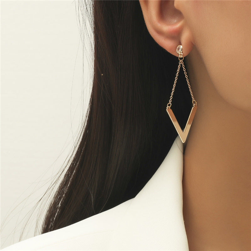 zircon long earrings