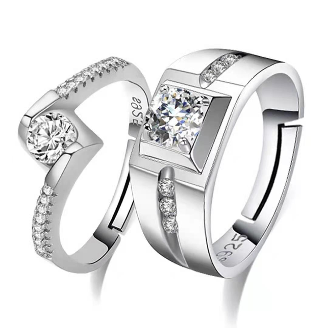 Men's And Women's Tail Rings Heart-shaped Couple Rings