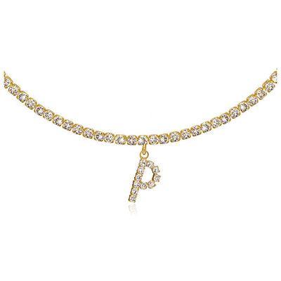 Diamond Letters Necklace Jewelry