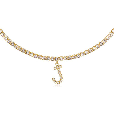 Diamond Letters Necklace Jewelry