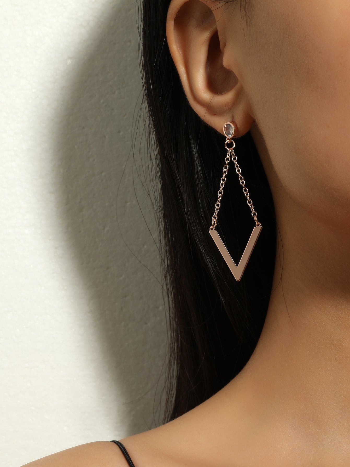 zircon long earrings