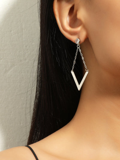 zircon long earrings