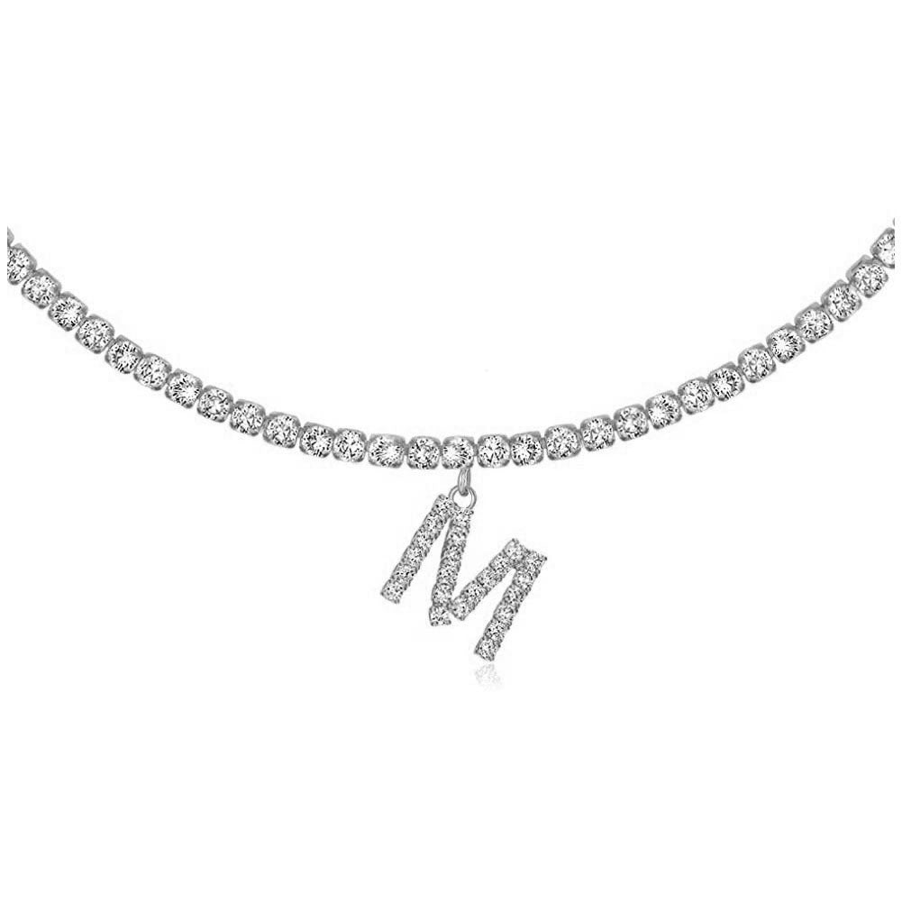 Diamond Letters Necklace Jewelry