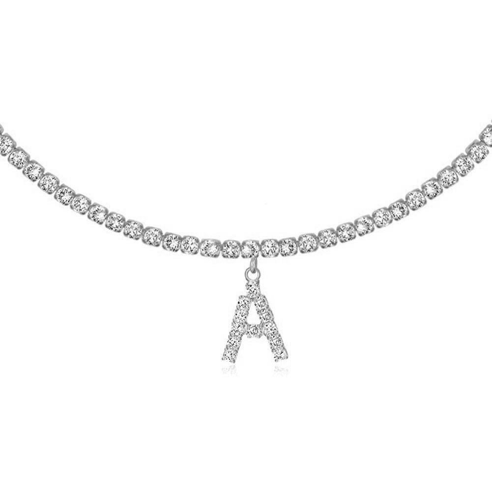 Diamond Letters Necklace Jewelry